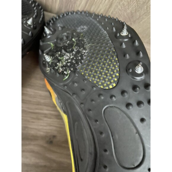 Nike Spotted spikes  running sprinting shoes  yellow orange track field 11.5 - Picture 7 of 9